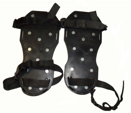 Used pair midwest rake 3/4&#034; spike shoes (black) 1 pair for sale