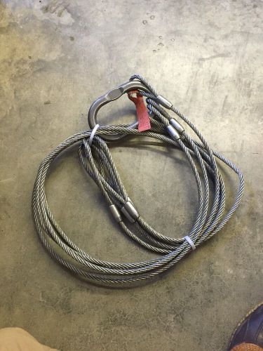 Lift-All Four Leg Cable Bridle Slings 3/8&#034;x 6&#039;-8&#034; / 5 Ton Max Capacity