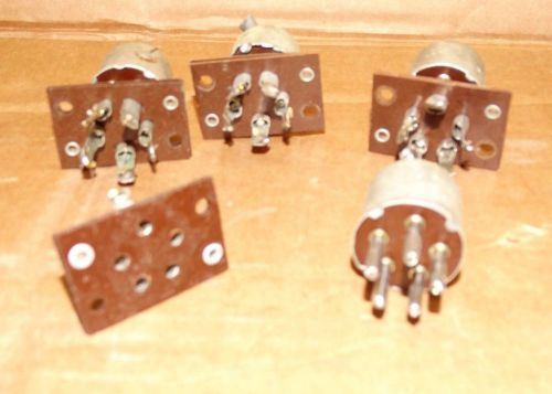 4 sets Vintage Cinch 5-pin Male Plug + 5-pin Female flush mount