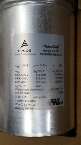 New Epcos Power Factor Correction Capacitors  10kvar@60hz