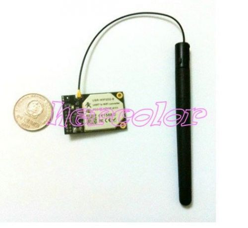 Serial ttl RS232 to 802.11 b/g/n Converter Embedded WiFi Module CE FCC Antenna