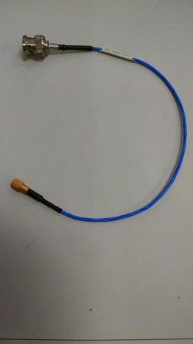 Coaxial cable, blue about 12 inches long, 10-32 plug to BNC