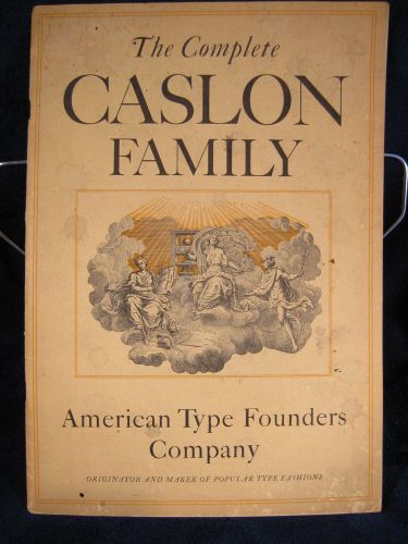 American Type Founders CASLON FAMILY Typography Antique Font Lettering Design