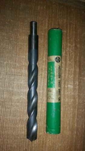 Vintage Tool &#034;PTD&#034; Jobbers Length Twist Drill Bit 11/16&#034; Straight Shank