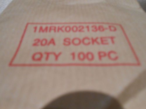 ABB 1MRK002136-D Contact Sockets 20A   1,5-2,5 mm2, Silver Coated Lot of 200