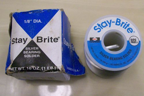 Stay Brite Silver Bearing Solder NEW 1 lb. Full Roll