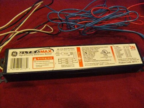 Ge-332-max-n/ultra 3h t8 120-277 multi-volt ballast for sale