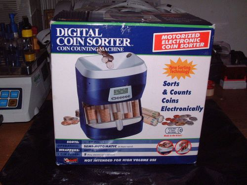 Digital COIN SORTER COUNTER Machine Motorized Magnif 4860 Seperate Roll Counts