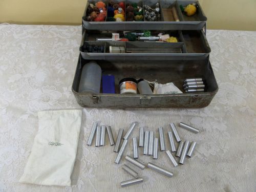 150 pc lot set vtg palmer cap-chur syringes tranquilizer darts tailpieces case for sale