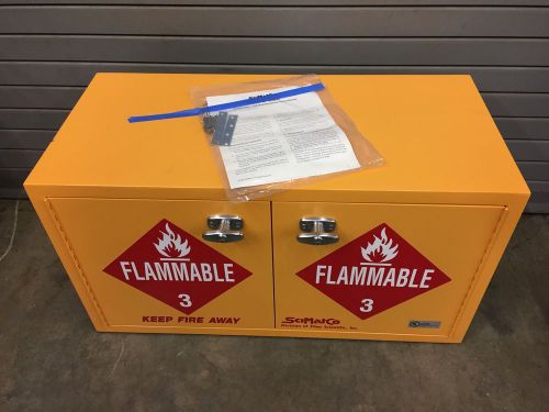 Scimatco Flammable Liquid Safety Cabinet 8x1 Gallon Bottles SC9040 31&#034;x14.5&#034;x17&#034;