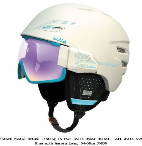 Bolle osmoz helmet, soft white and blue with aurora lens, 54-58cm 30638 for sale