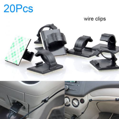 Self-adhesive Rectangle Wire Tie Cable Mount Clamp Clip for car DVR detector GPS