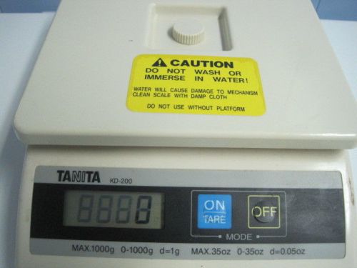Tanita KD-200 1000g Lab Electronic Balance Scale