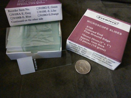 1 box of 72 standard glass microscope slides with WHITE AREA FOR WRITING,MARKING