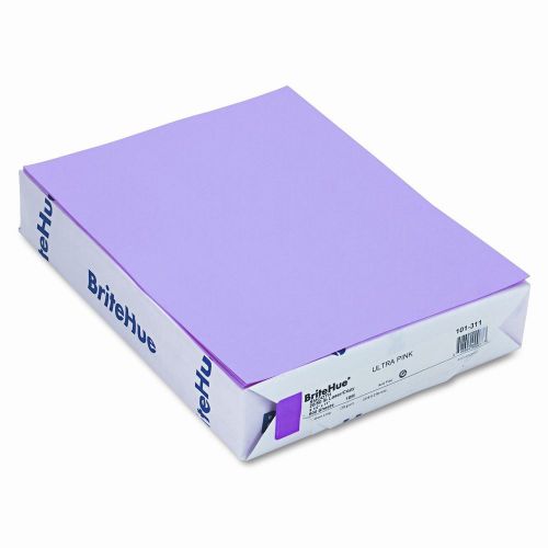 Brite-Hue Color Copy/Laser/Inkjet Paper, Ultra Pink, 20lb, Letter, 500 Sheets