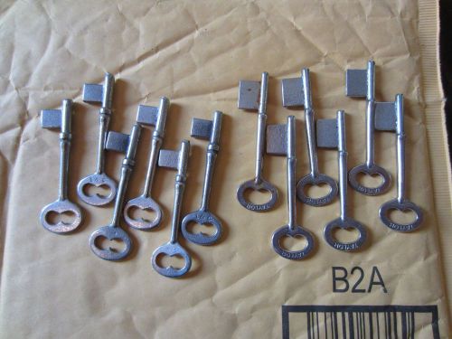 12 Skeleton Key Blanks, Made by Taylor.  Crafts, Steampunk.