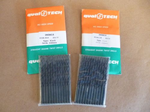 Qualtech DWDN18 HSS Black Oxide Jobber Length Drill Bit - #18 , (24pcs)