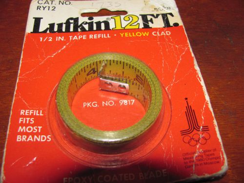 BRAND NEW REPLACEMENT 12&#034; YELLOW MEASURING TAPE BLADES . 1/2&#034; WIDE , LUFKIN