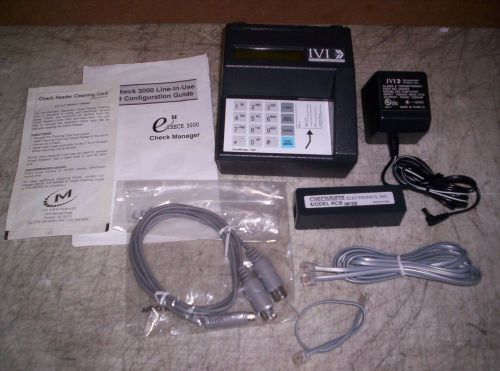Ivi checkmanager 3000 check verification terminal m401030301 w/extras tested for sale