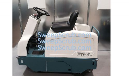 Tennant 6100 battery powered rider sweeper for sale