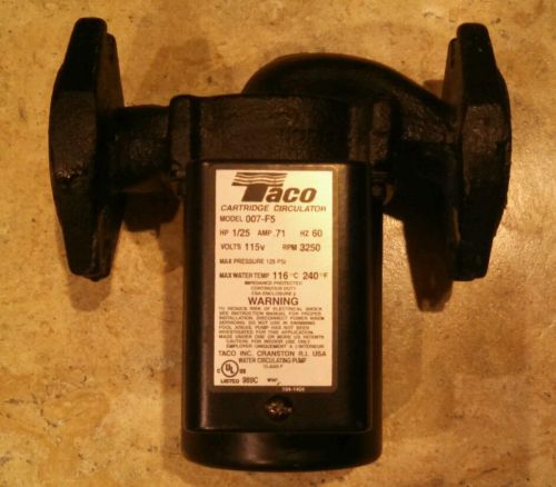 Taco Cartridge Circulator Pump 007-F5 115Volt  .71Amp 1/25HP