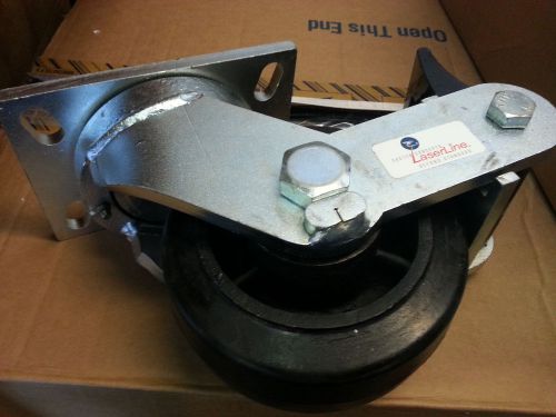 New caster concepts laserline swivel caster wheel heavy duty w poly-lock brake for sale