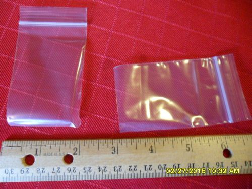 100 2&#034;x3&#034; ziplock bags clear 4mil small poly bag reclosable bags plastic baggies for sale