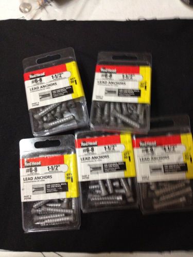 Red head #6-8    1-1/2 lead anchors 5- 20 packs for sale