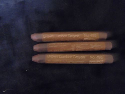 (3) Dixon Brown Lumber Crayon # 495