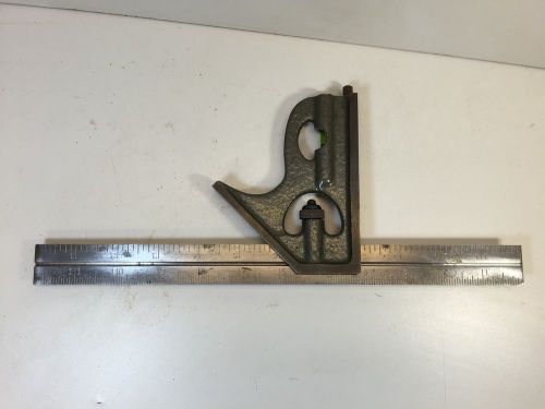 COMBINATION SQUARE WITH 12&#034; RULE - GOOD CONDITION