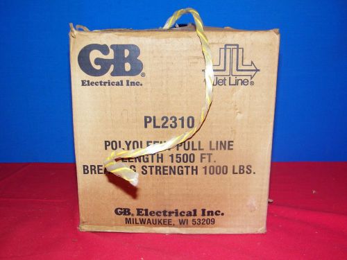 *NEW* GB Electric Wire Pull Rope 1500&#039; of 1000lb Breaking Strength Bull Rope