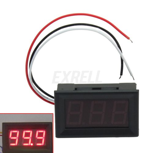 1x Red LED Panel Meter Mini DC 4-30V Digital Voltmeter 0V To 99.9V Three-wire