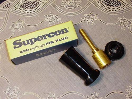 Superior Electric PP250GB SuperCon 250 Ampere Pin Plug BLACK NEW IN BOX!