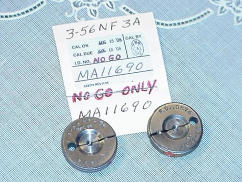 Thread Ring Gage Set 3-56 NF-3A GO &amp; NO GO TRG-81