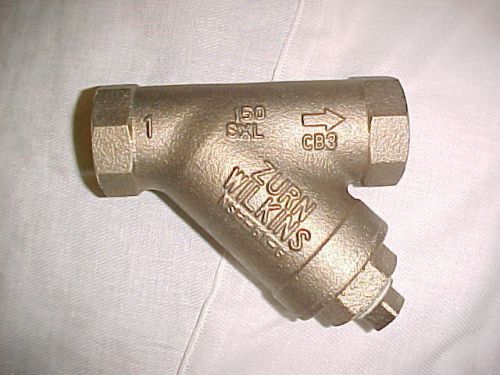 1&#034; npt threaded bronze y-strainer with plug lead-free &#034;wilkins&#034; for sale