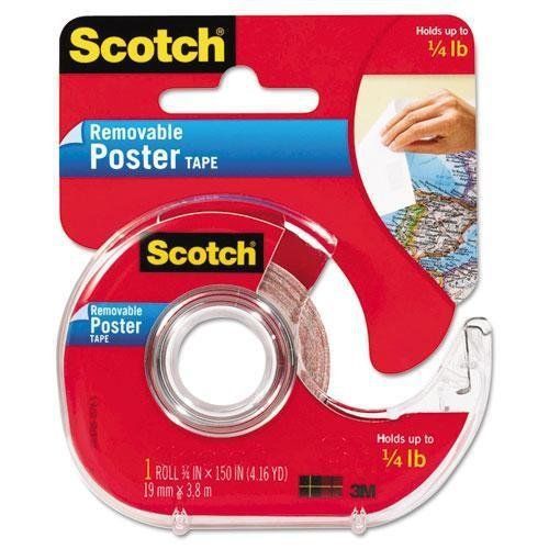 NEW! 3M 4 Pack, Wallsaver 3/4 in x 150 in Roll, Removable Mounting / Poster Tape