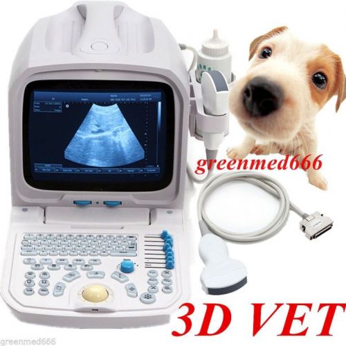 2015 3D PC platform VET Veterinary Ultrasound Scanner with 3.5MHz Convex Probe