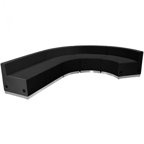 Alon series black leather reception set, 4 pieces (mf-zb-803-760-set-bk-gg) for sale