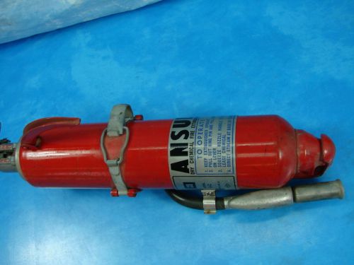 Vintage Ansul Fire Extinguisher Model 4-C Dry Chemical Red Industrial Wall Mount