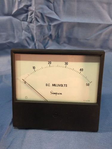 Simpson Century Style Model 2124A 0-1 DC Milli-Amperes 4 1/2&#034; Meter - New In Box
