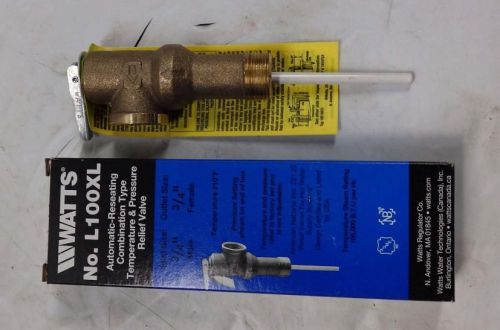 Lot of 6 Watts Temperature and Pressure Relief Valve 3/4in. L100XL