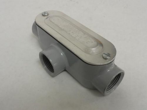 91955 Old-Stock, MFG- E 121488 Conduit Tee Outlet Body, 3/4&#034;, W/ Cover