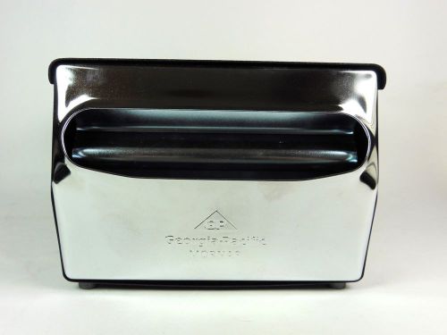 Napkin dispenser mornap black and chrome full fold for sale