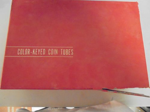 Case New Colored Keyed Coin Tubes with extra Used tubes uncluded