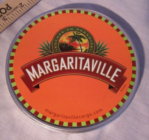 Margaritaville Salt Rimmer Closeable Salting Tin W/4 new Coasters and recipebook