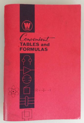 Westinghouse Convenient Tables &amp; Formulas Booklet Chapter 23 USA