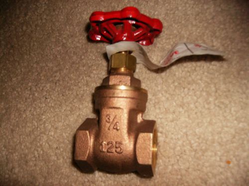 B&amp;K 3/4&#034; gate valve threaded NEW brass