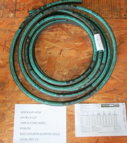 Aeroquip hydraulic hose gh781-8 1/2&#034; 100r16 two wire 23 feet for sale