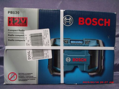 Bosch PB120 12V Max Cordless Lithium-Ion AM/FM Jobsite Radio Brand NEW
