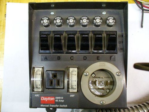 Dayton Manual Transfer Switch 5w 910A